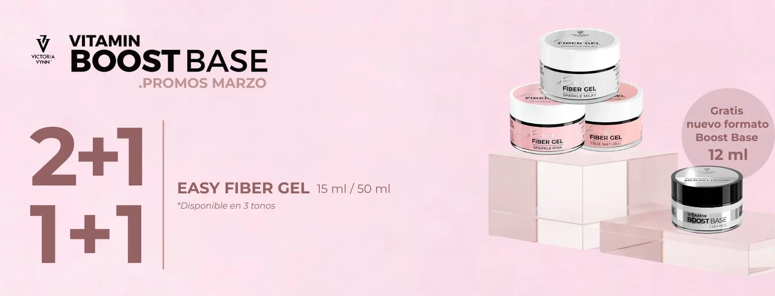 promo geles easy fiber gel y gratis boost base